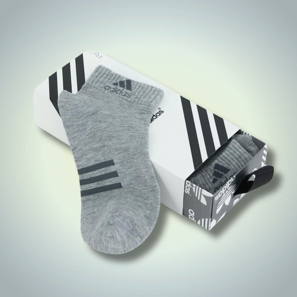 Adidas комплект 6 чифта къси чорапи, 40-45. Черни, Сиви, Бели. Premium качество