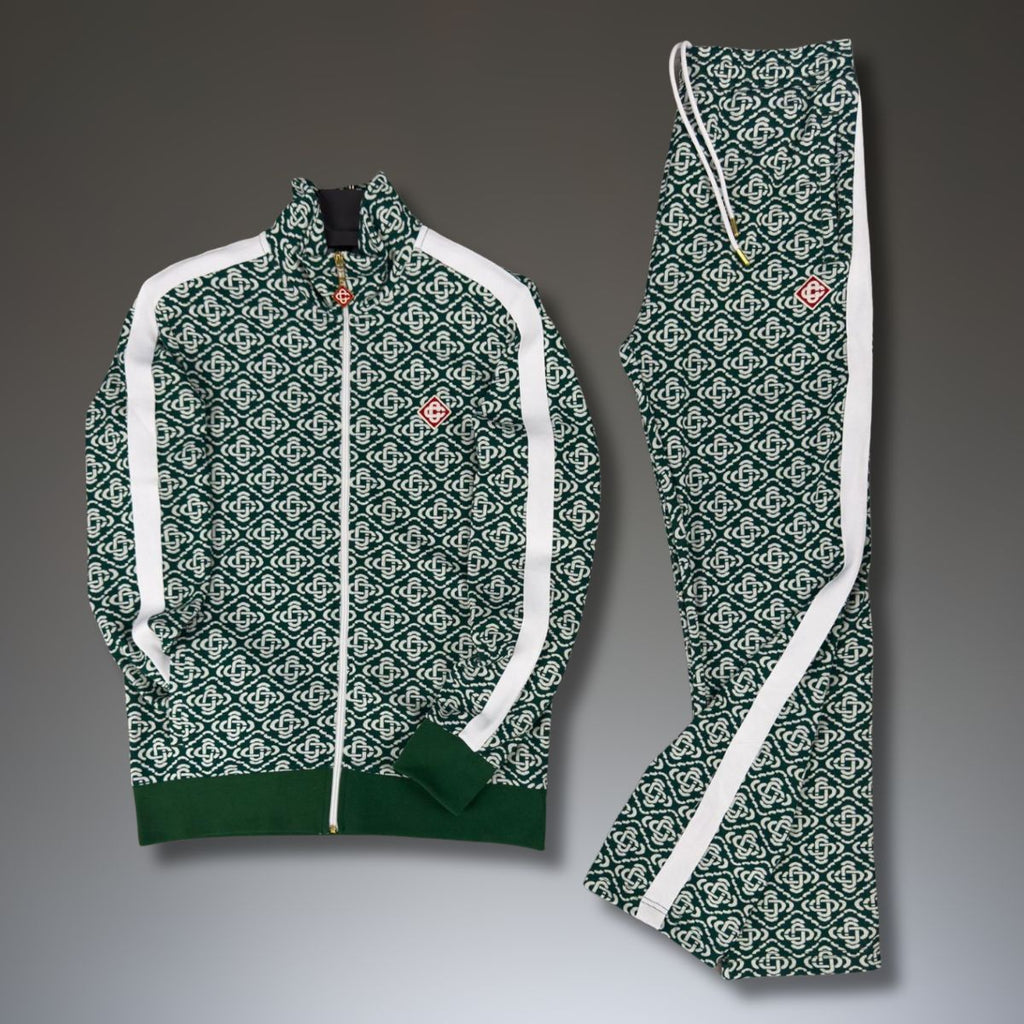 Casablanca мъжки спортен екип, Jacquard Monogram, зелен. Premium качество