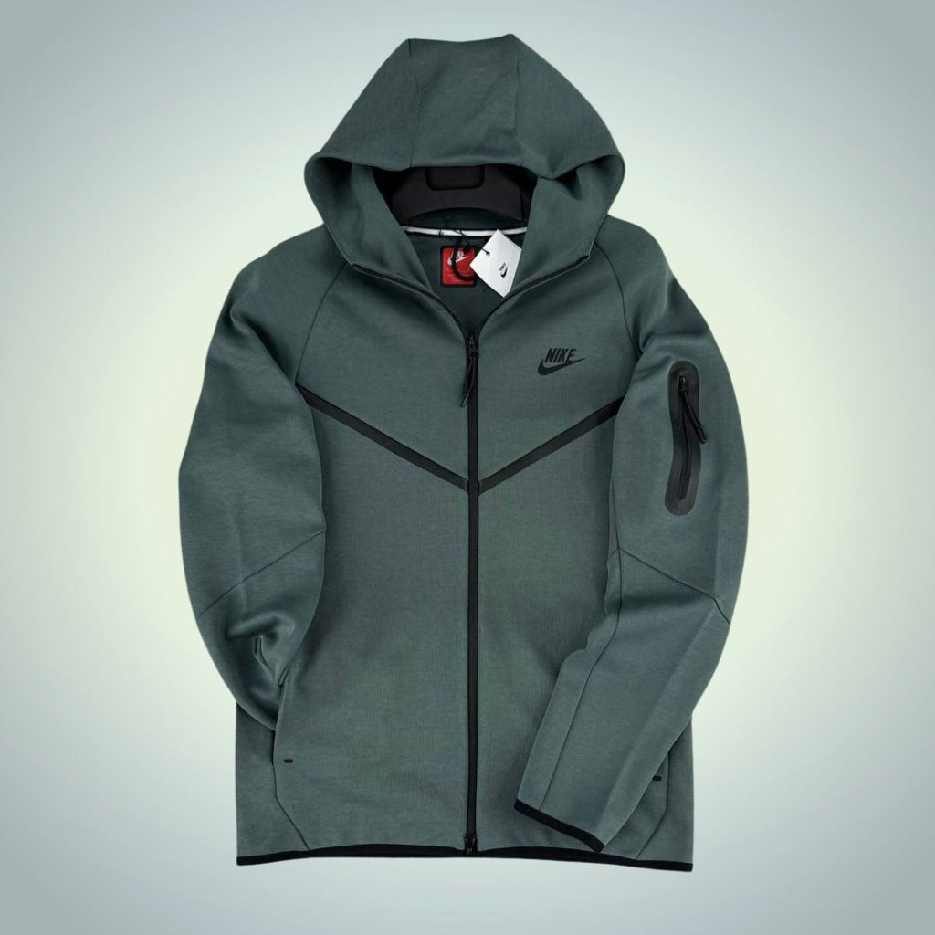 Nike Tech Fleece мъжки суичър, градинско зелен. Модел 2024. Premium качество