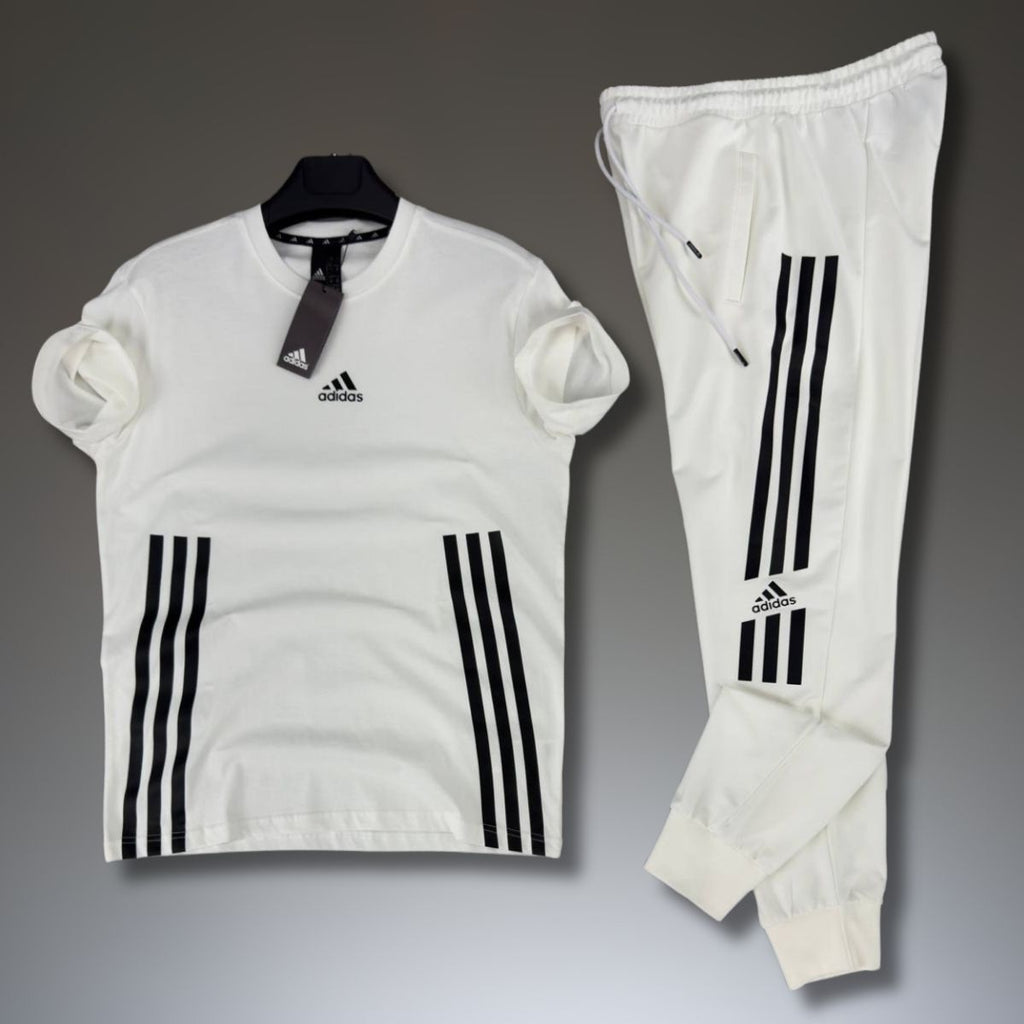 Adidas мъжки летен спортен екип. Бял. 2025, Premium качество