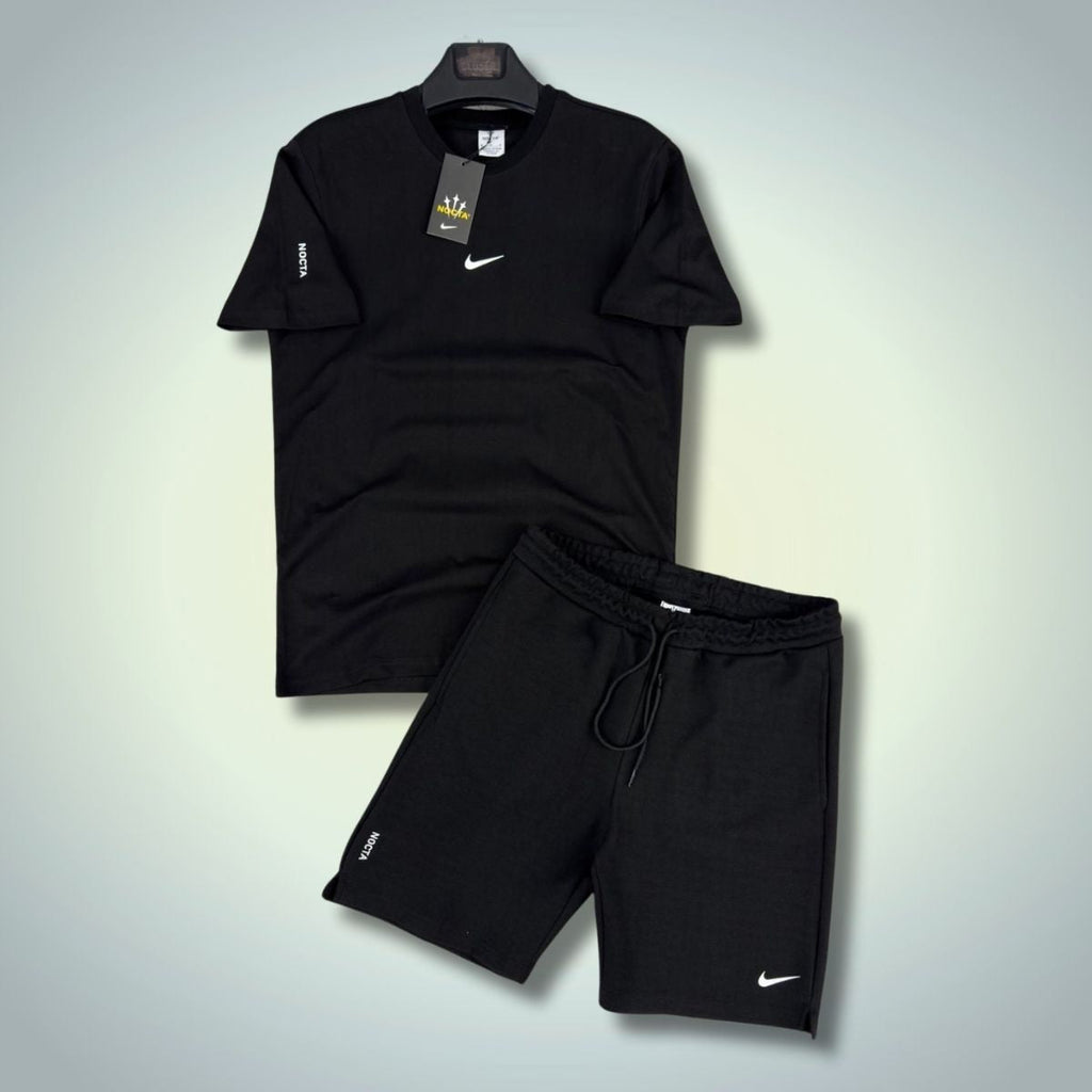 Nike Nocta мъжки спортен екип с къси панталонки, черен. Premium качество