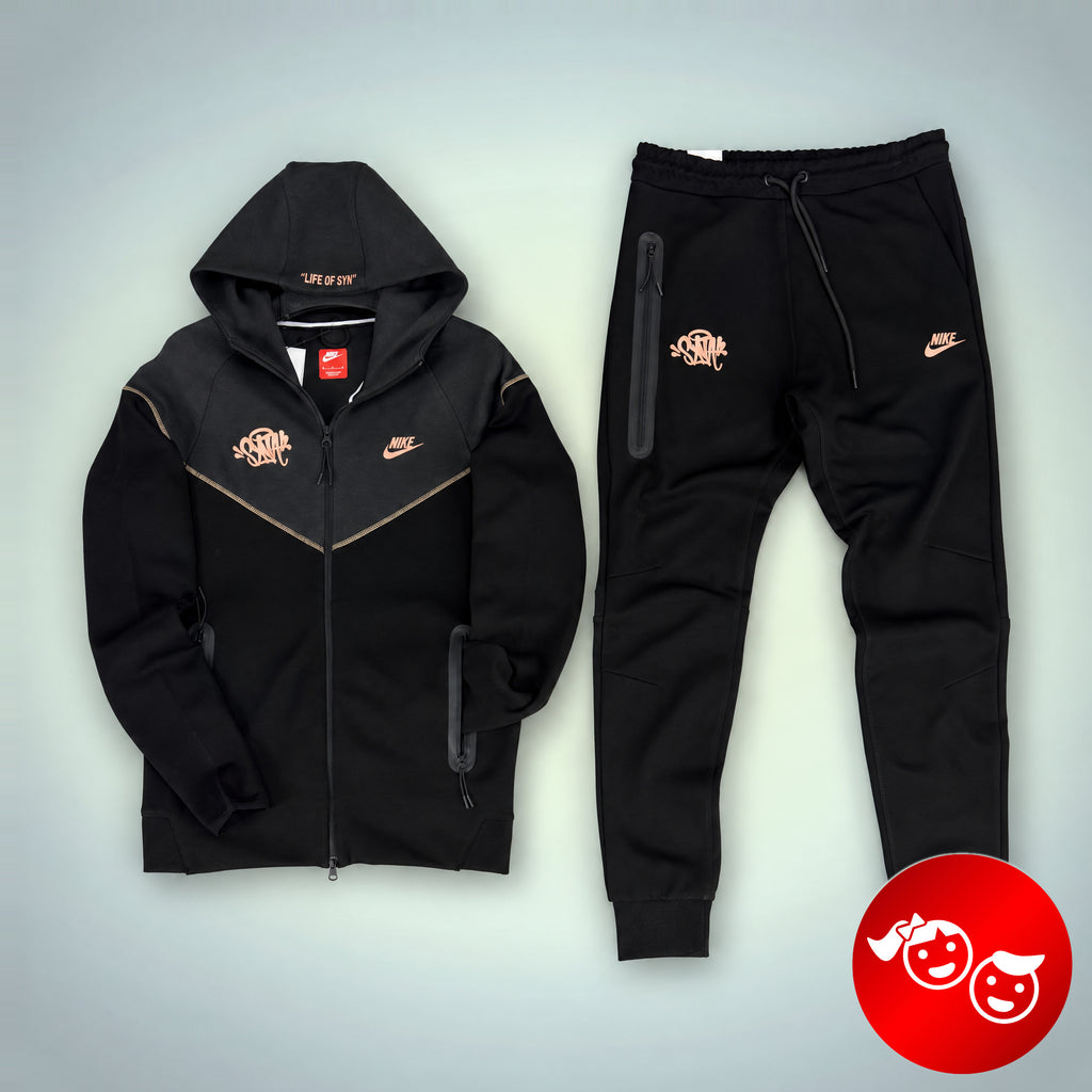 Nike Tech Fleece Детски Спортен екип. Черен / Графит