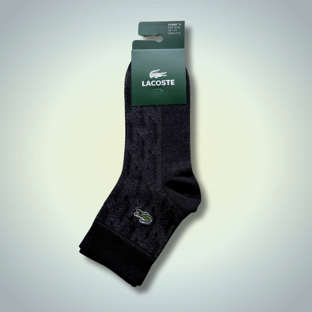 Lacoste къси чорапи, 40-44. Черни, Jacquard. Premium качество