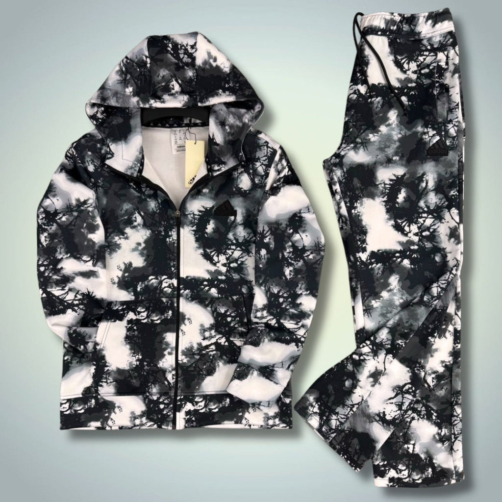 Adidas мъжки спортен екип, 2025, преливащ десен, черен. Premium качество