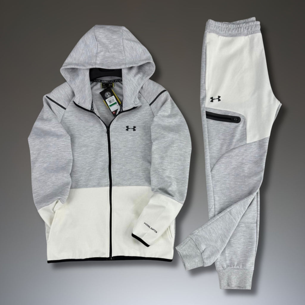 Under Armour мъжки спортен екип, класическо сиво-бяло, Premium качество