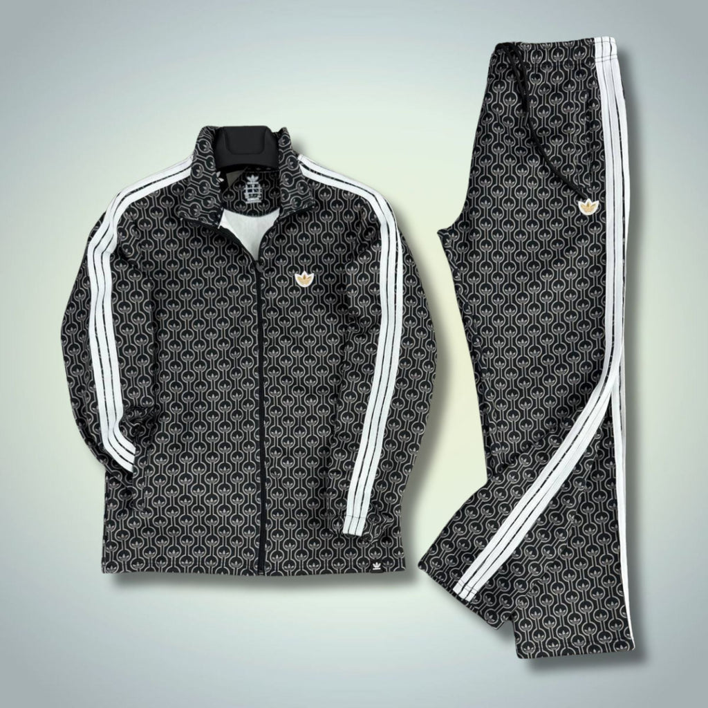 Adidas DJ мъжки спортен екип, черно-бял. Premium качество