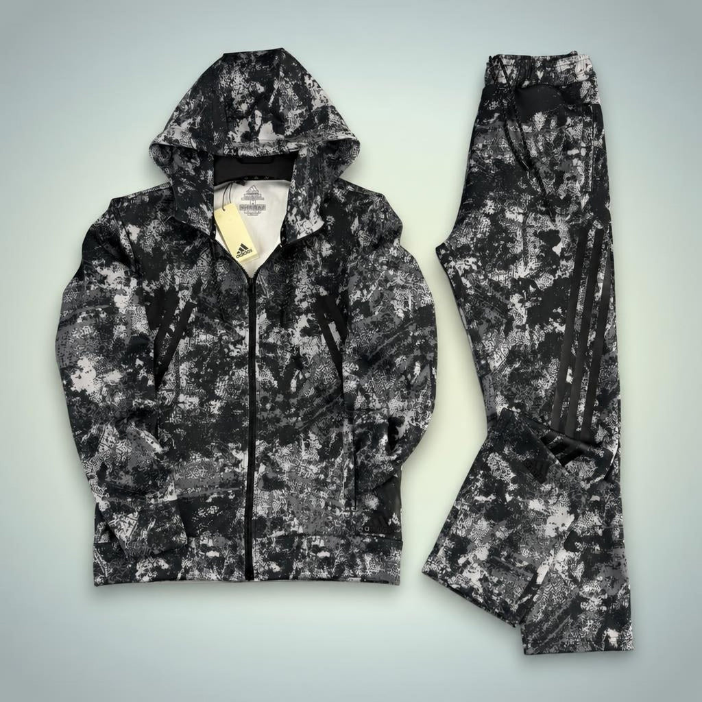 Adidas мъжки спортен екип, камуфлажна шарка, графитен. Premium качество