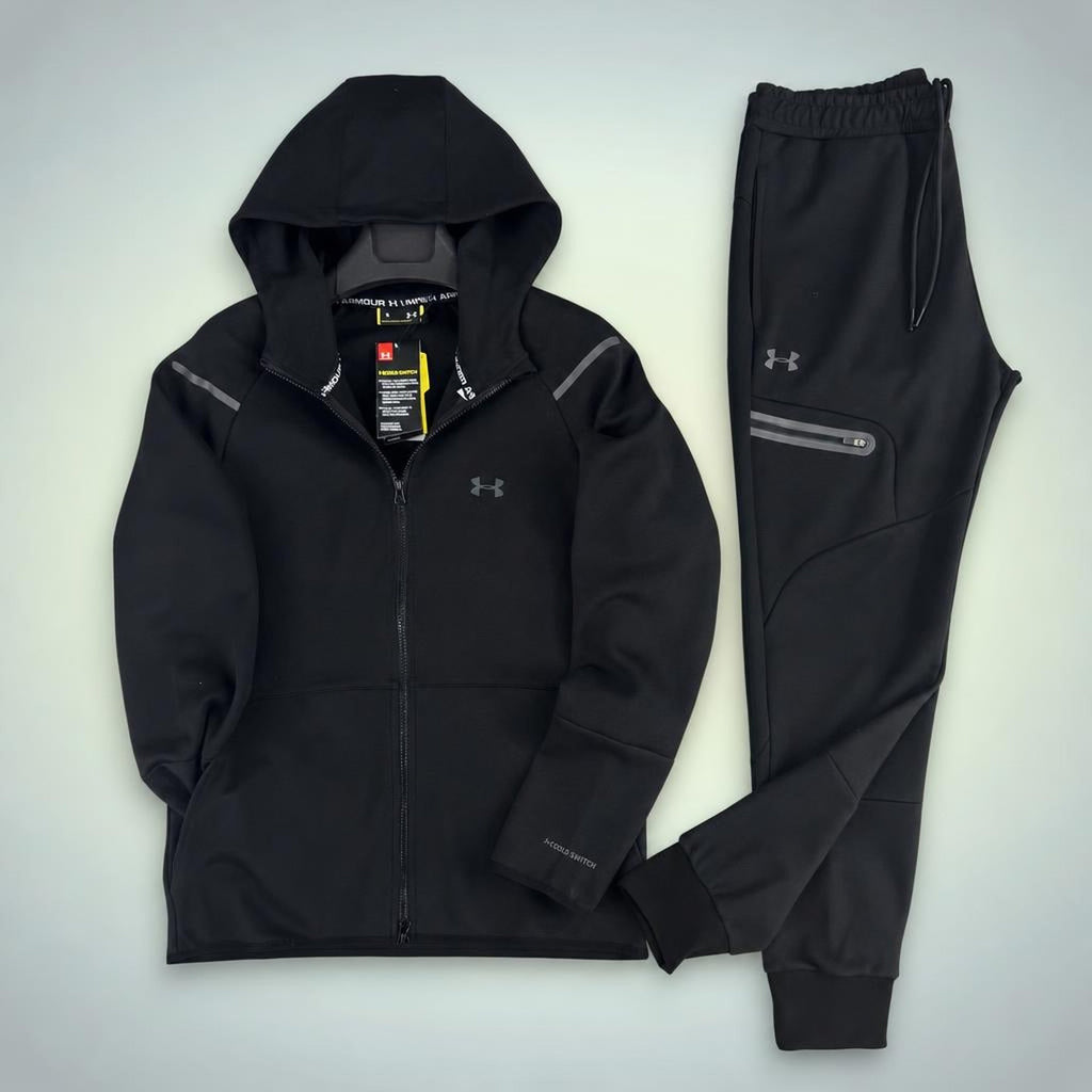 Under Armour мъжки спортен екип с рефлектиращи детайли, черен. Premium качество