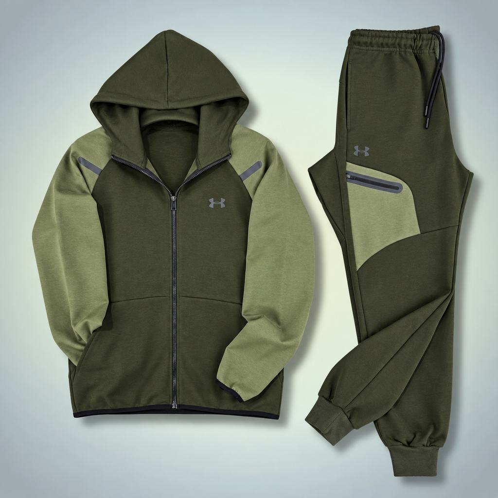 Under Armour мъжки спортен екип, 2026, маслинено зелен - зелен. Premium качество