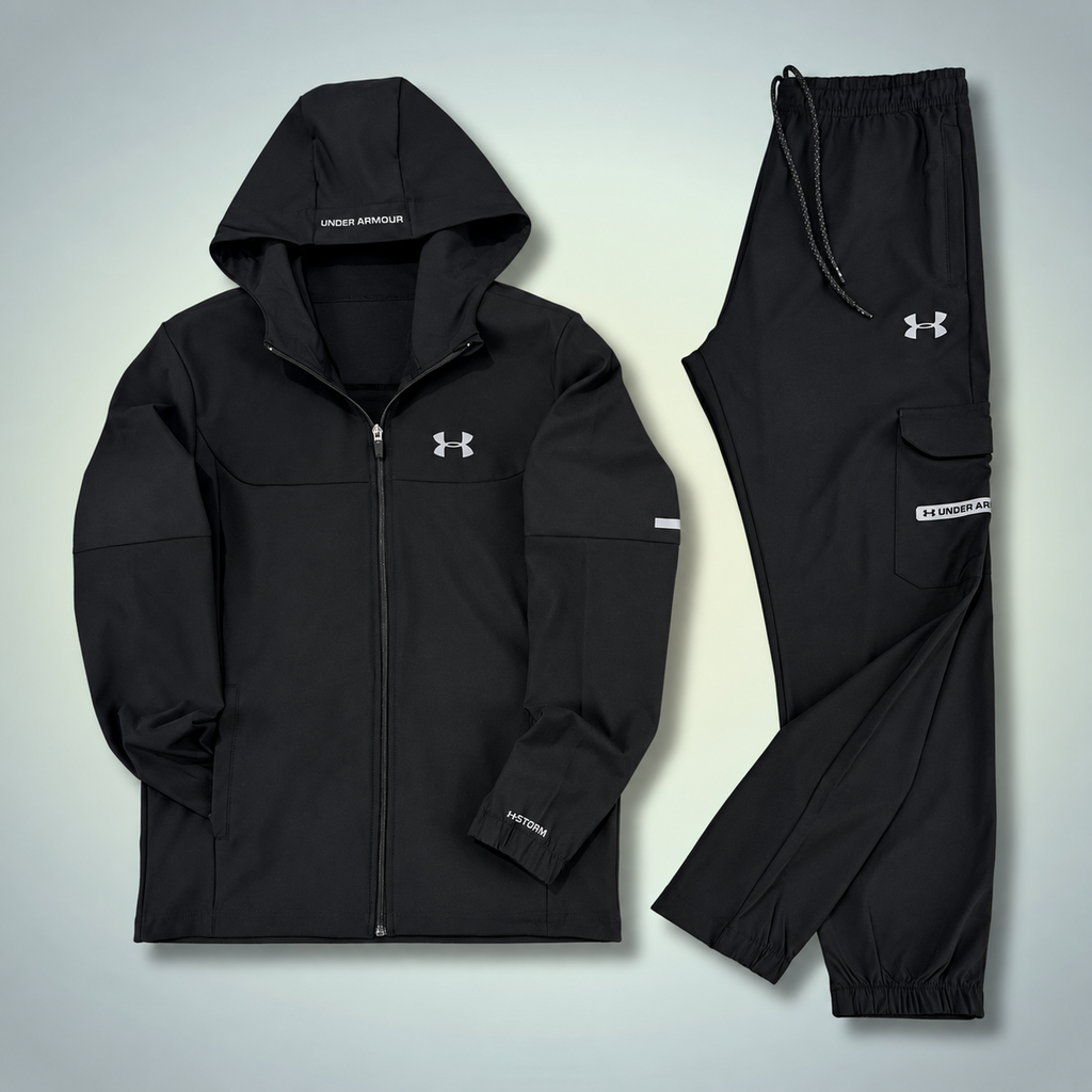 Under Armour мъжки шушляков спортен екип с карго джоб, черен. Premium качество