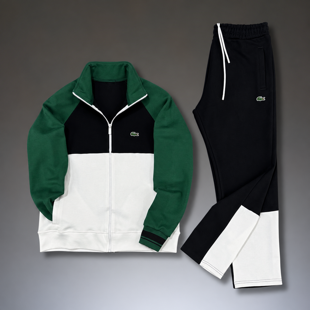 Lacoste мъжки спортен екип, три цвята, зелен - черен - бял. Premium качество