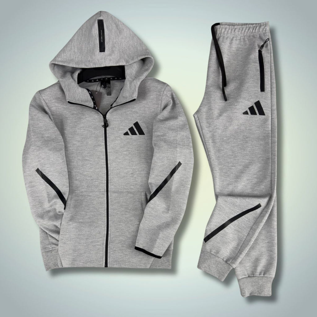 Adidas мъжки спортен екип, 2025, класическо сив. Premium качество