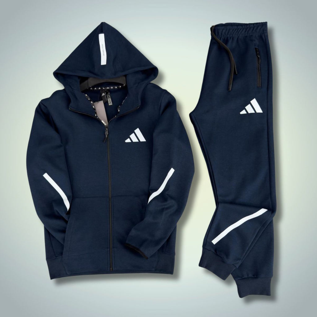 Adidas мъжки спортен екип, 2025, тъмносин. Premium качество