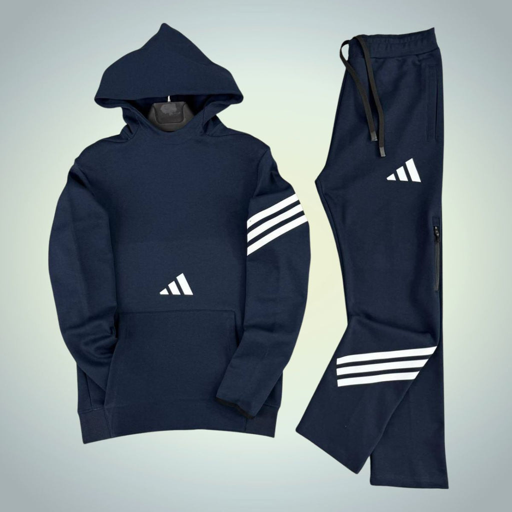 Adidas мъжки спортен екип със суичър, тъмносин. Premium качество