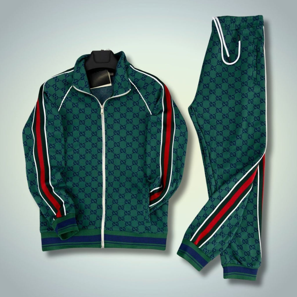 Gucci мъжки спортен екип, зелен. Premium качество