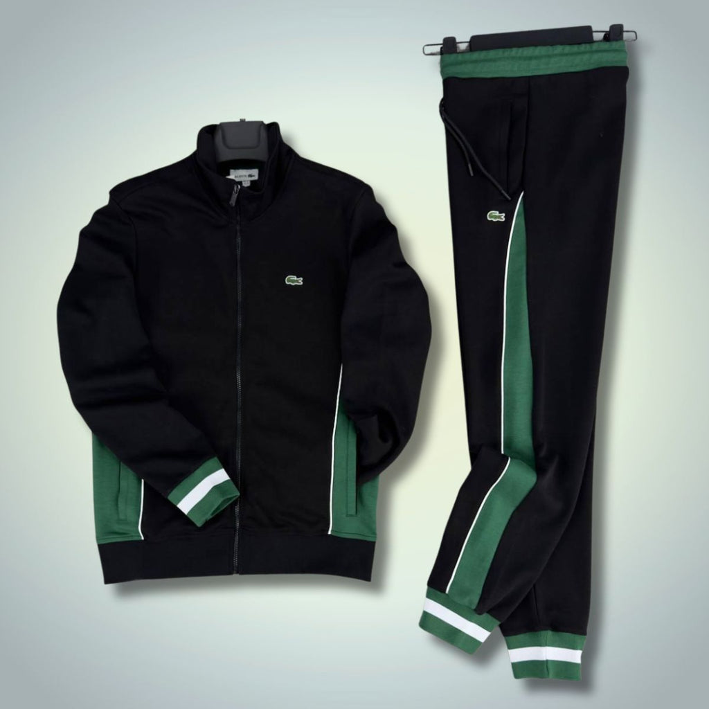 Lacoste мъжки спортен екип, черен - зелен. Premium качество