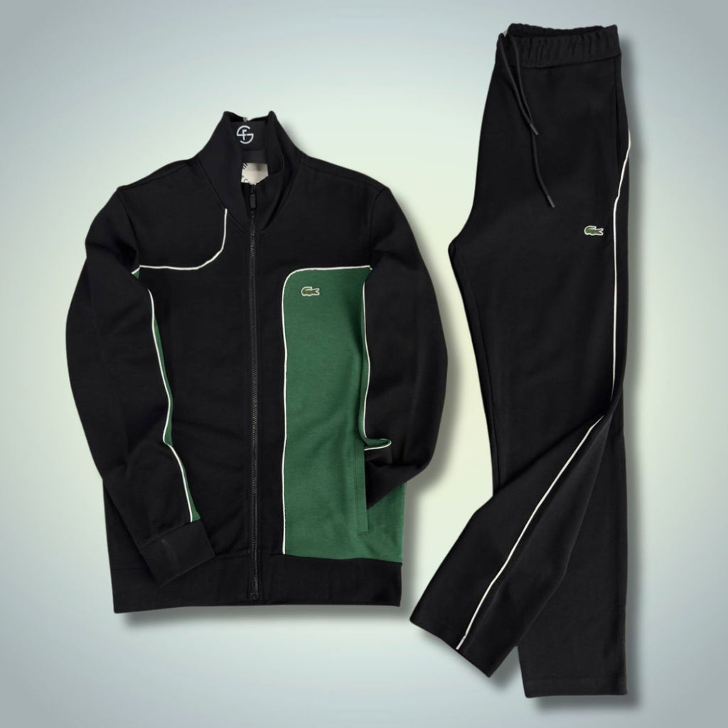 Lacoste мъжки спортен екип, черен - зелен, 2025. Premium качество