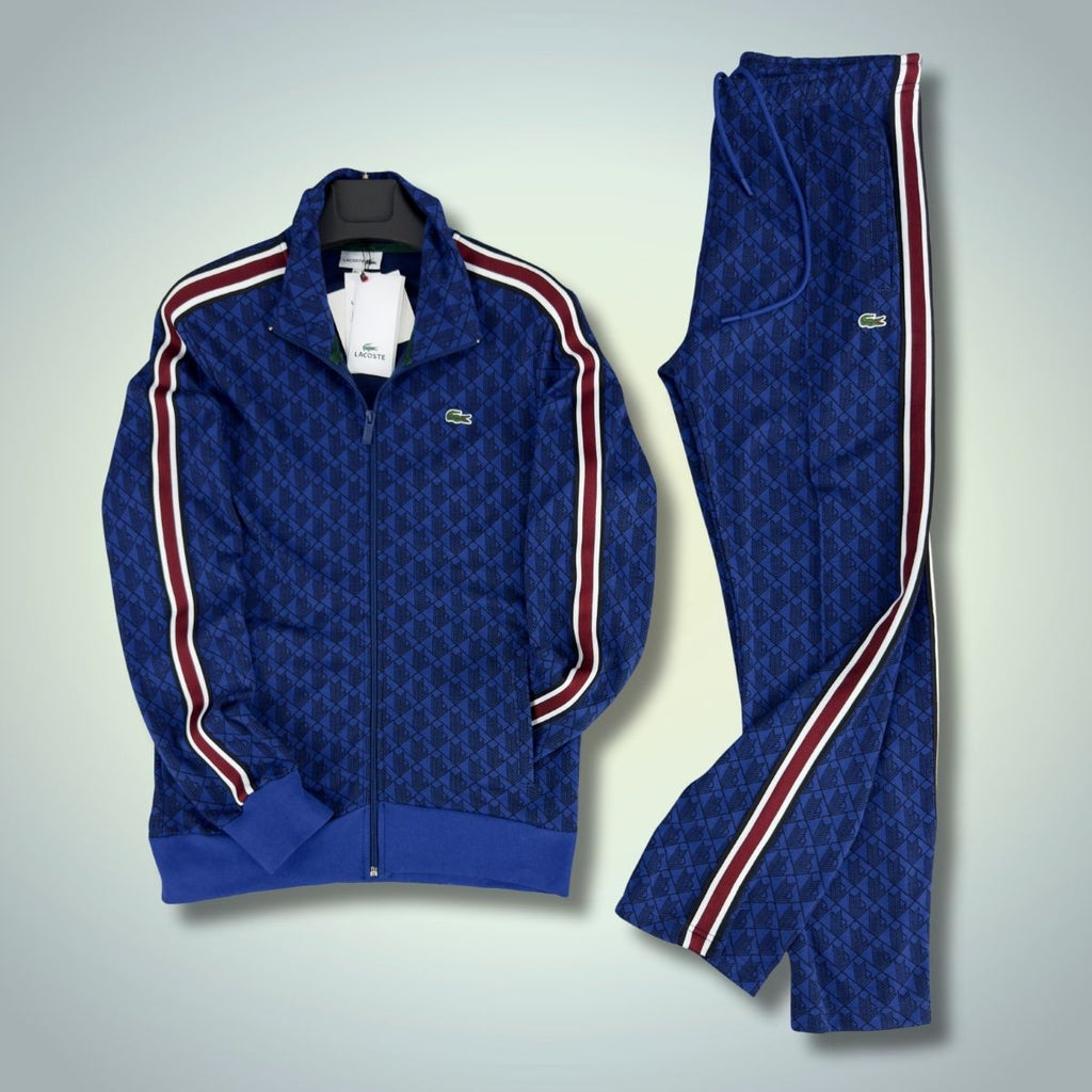 Lacoste мъжки спортен екип, Jacquard Monogram, син. Premium качество