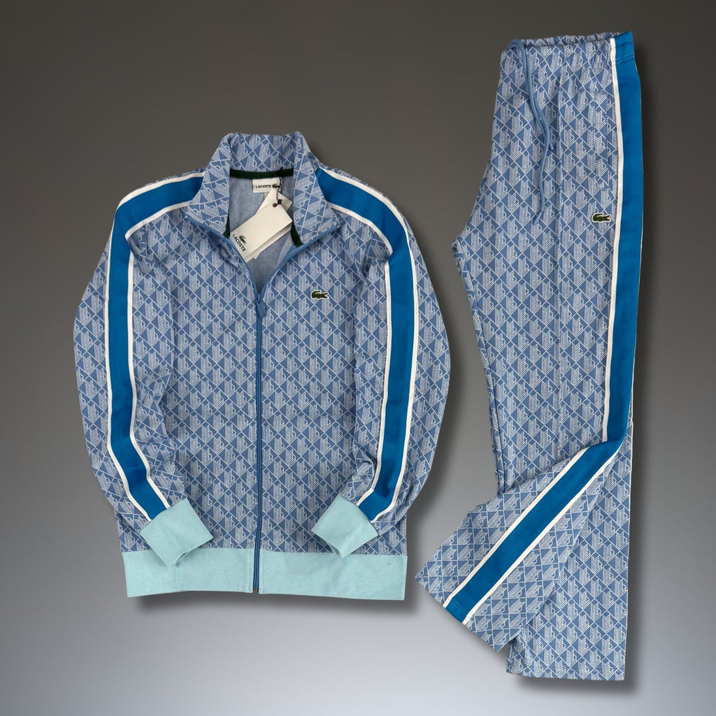 Lacoste мъжки спортен екип, Jacquard Monogram, морско син. Модел 2025. Premium качество