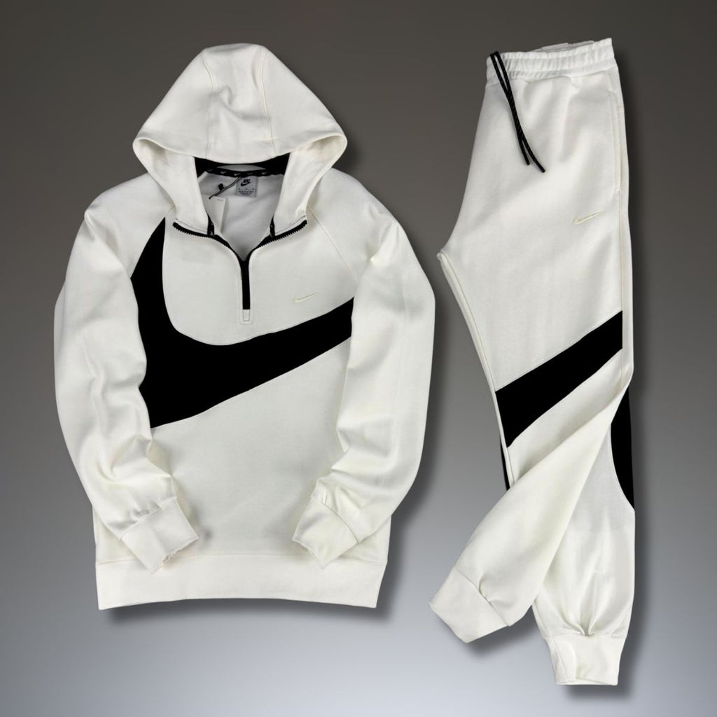 Nike мъжки спортен екип, голямо лого, бял. Premium качество