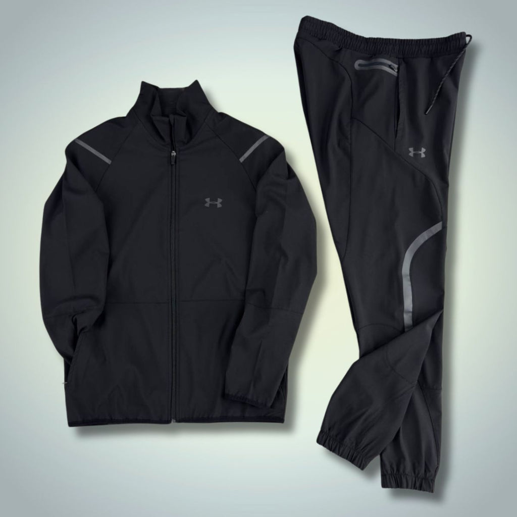 Under Armour рефлективен мъжки спортен екип, черен. Premium качество