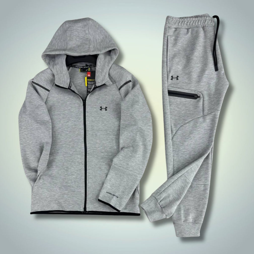 Under Armour рефлективен мъжки спортен екип, класическо сив. Premium качество