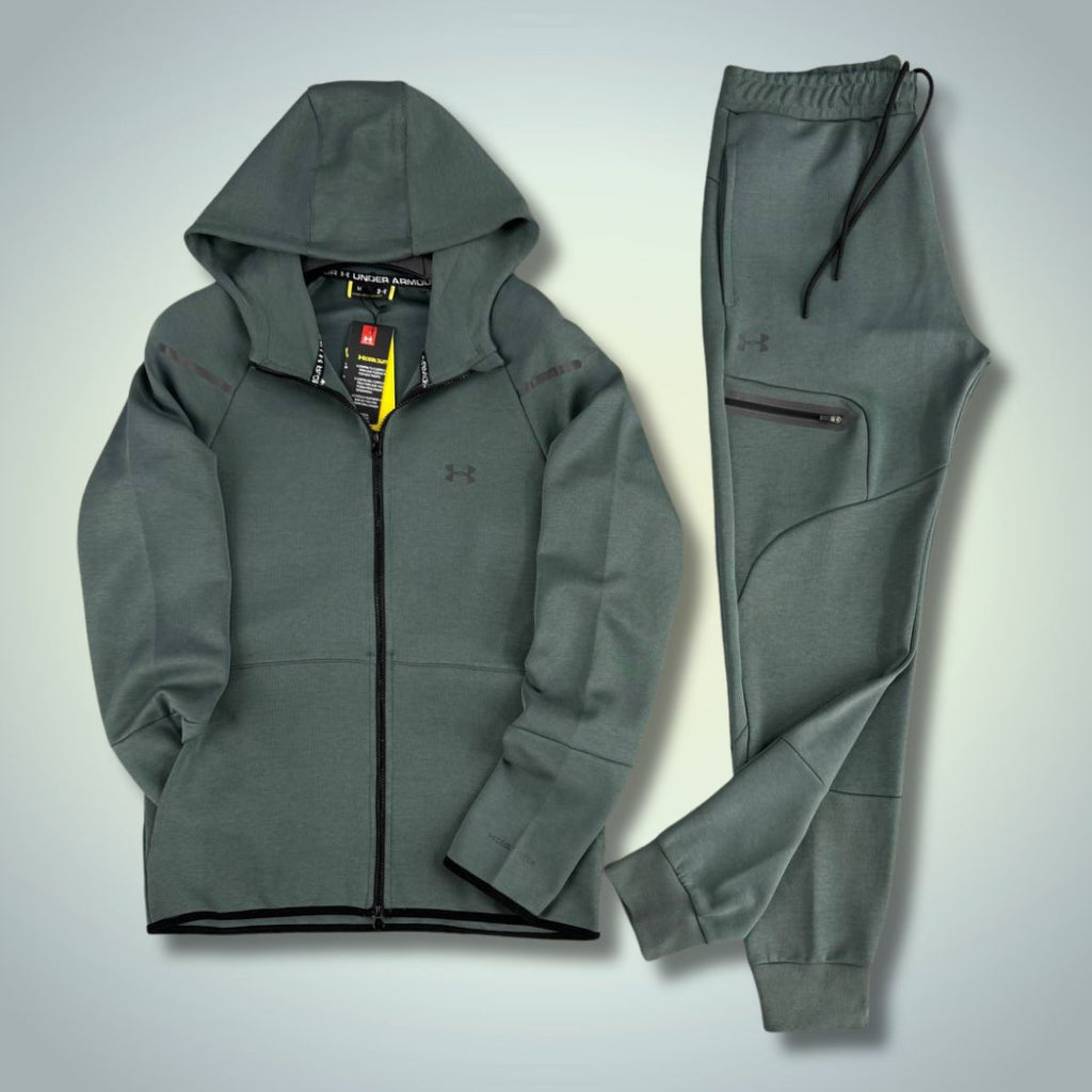 Under Armour рефлективен мъжки спортен екип, градинско зелен. Premium качество