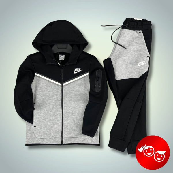 Nike Tech Fleece детски спортен екип, черно и сиво.  Premium качество