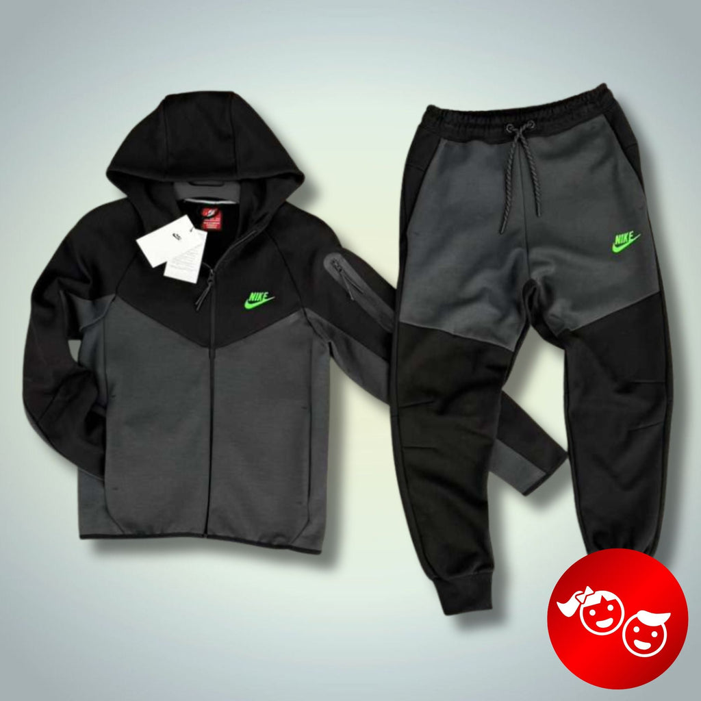 Nike Tech Fleece детски спортен екип, черен - графит. Модел 2024. Premium качество
