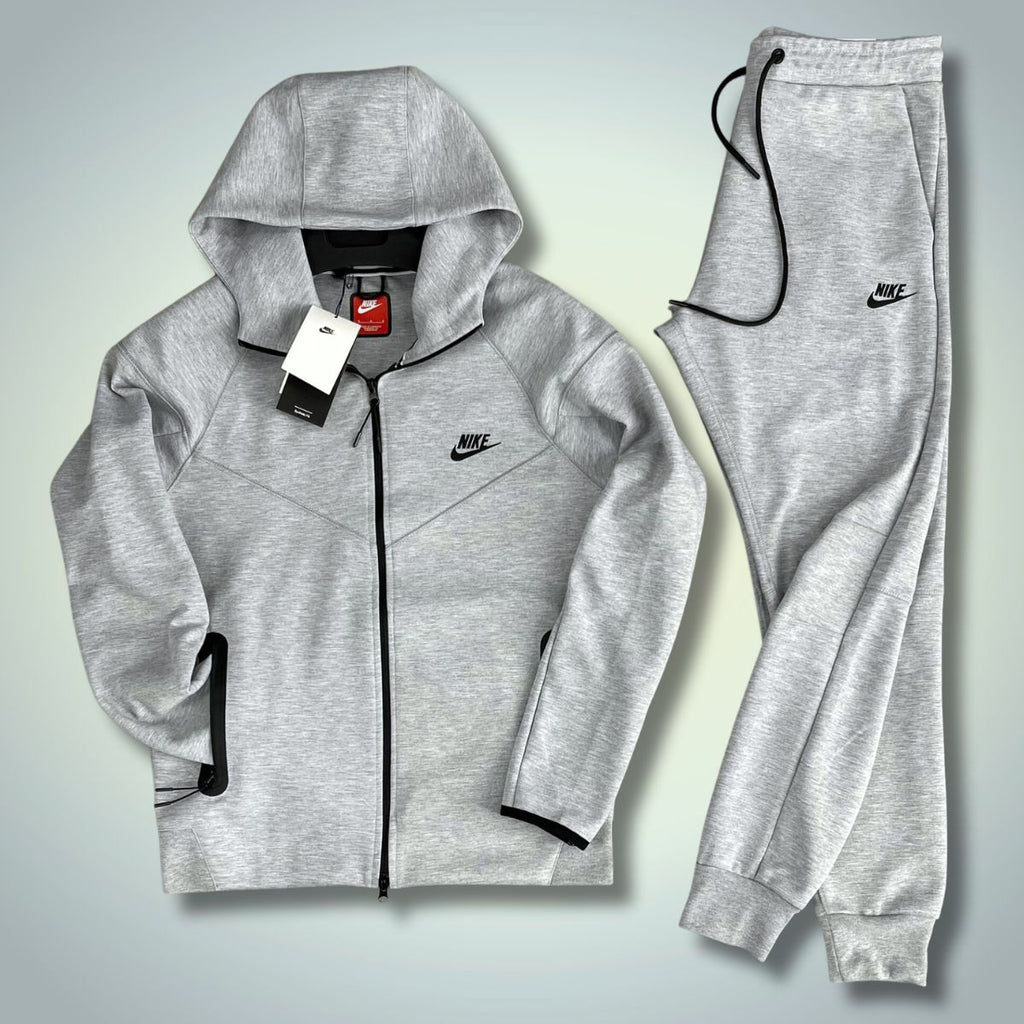 Nike Tech Fleece мъжки спортен екип, класическо сив. Модел 2023. Premium качество