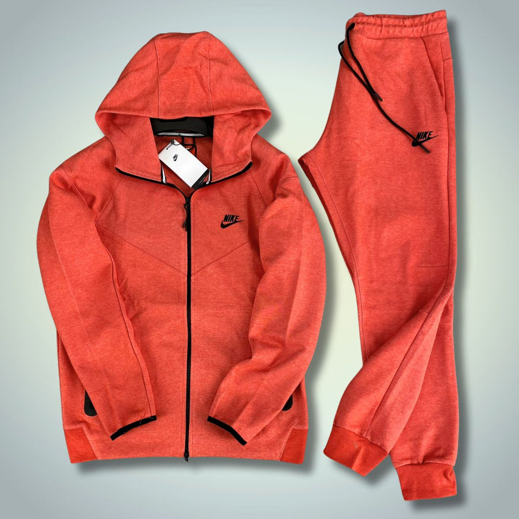 Nike Tech Fleece мъжки спортен екип, корал. Модел 2023. Premium качество