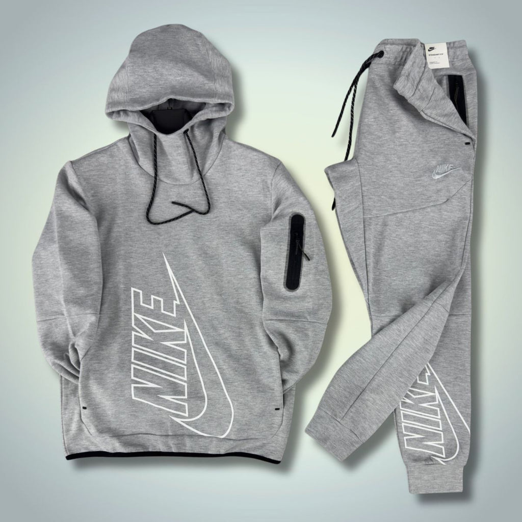 Nike Tech Fleece мъжки спортен екип, без цип, сив. Premium качество
