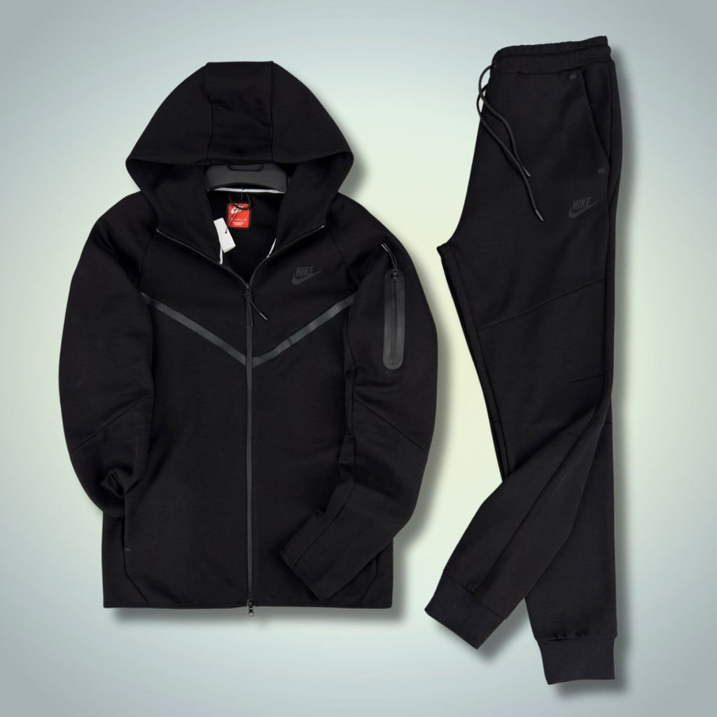 Nike Tech Fleece мъжки спортен екип, черен. Модел 2024. Premium качество