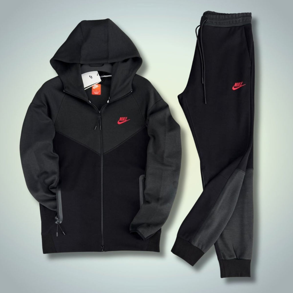 Nike Tech Fleece мъжки спортен екип, графитен - черен. Модел 2023. Premium качество