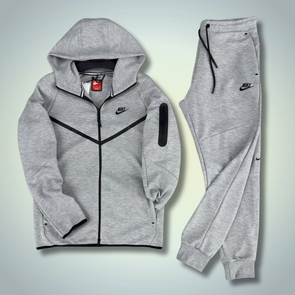 Nike Tech Fleece мъжки спортен екип, класическо сив. Модел 2024. Premium качество