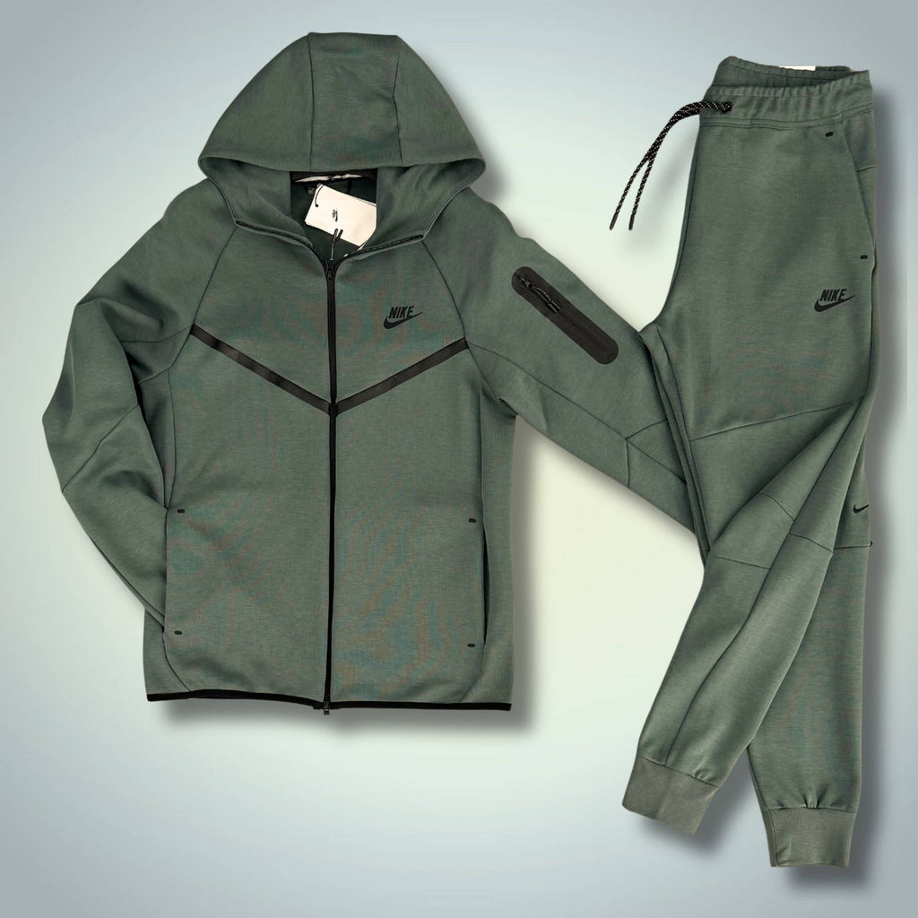 Nike Tech Fleece мъжки спортен екип, градинско зелен. Модел 2024. Premium качество