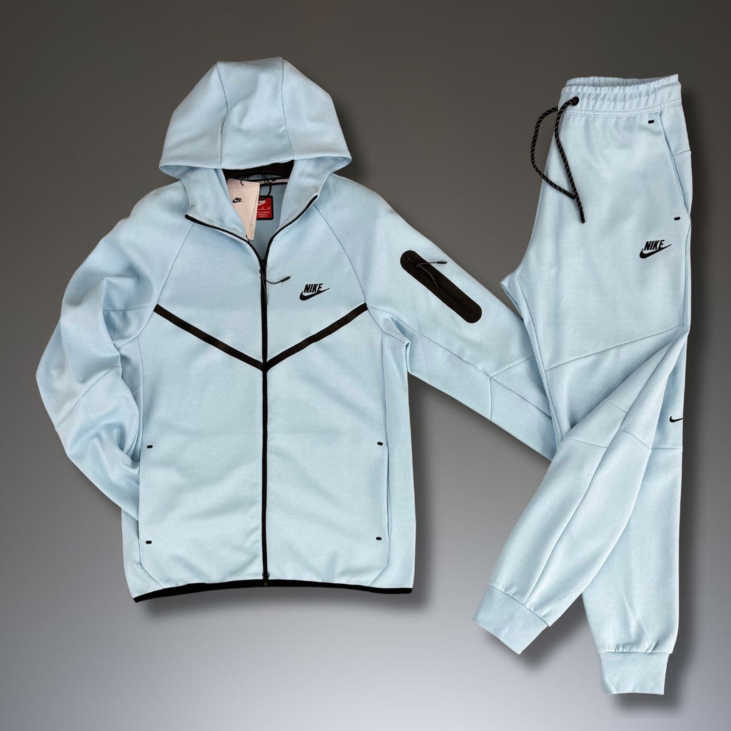 Nike Tech Fleece мъжки спортен екип, бебешко син. Модел 2024. Premium качество