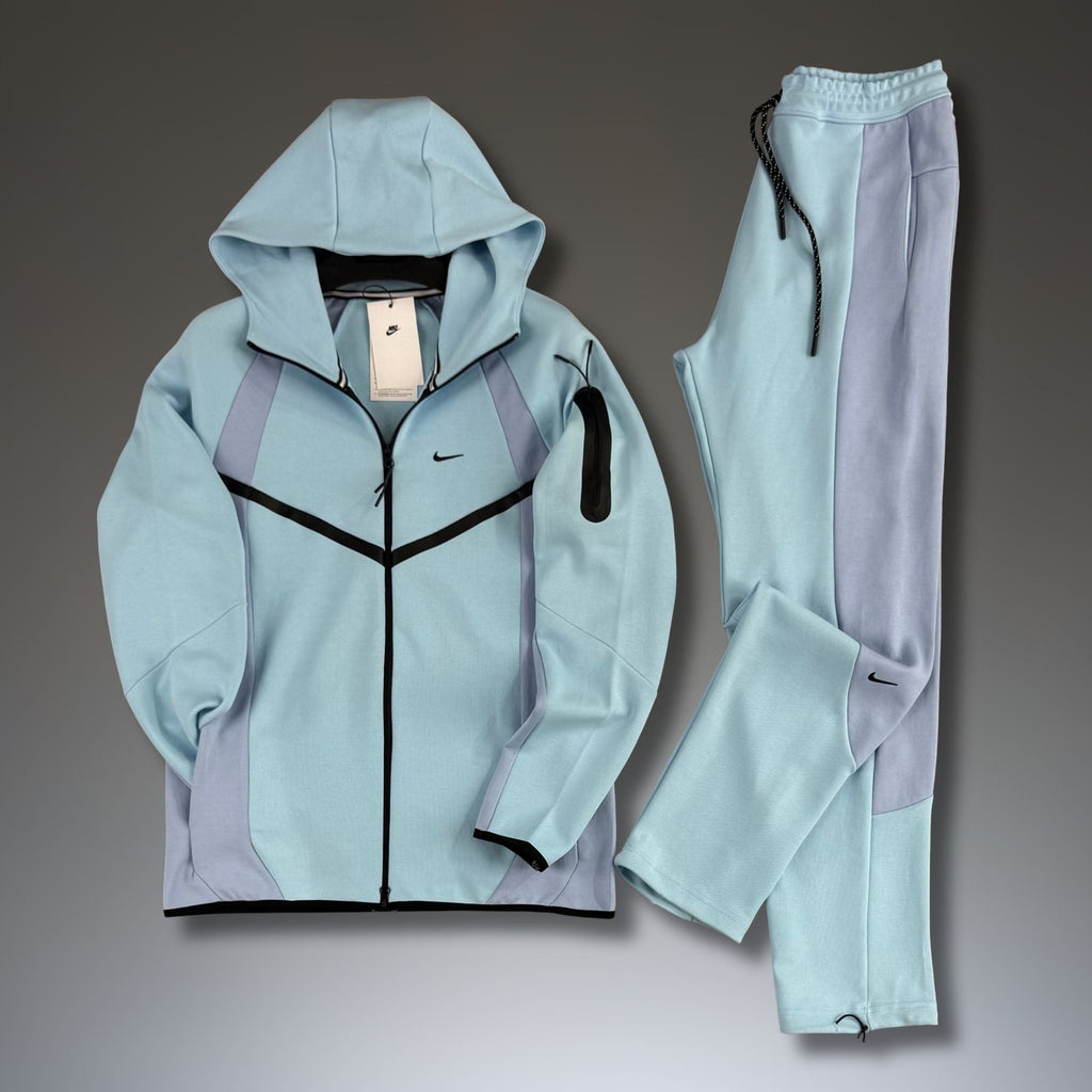 Nike Tech Fleece мъжки спортен екип, светлосин. Модел 2026. Premium качество