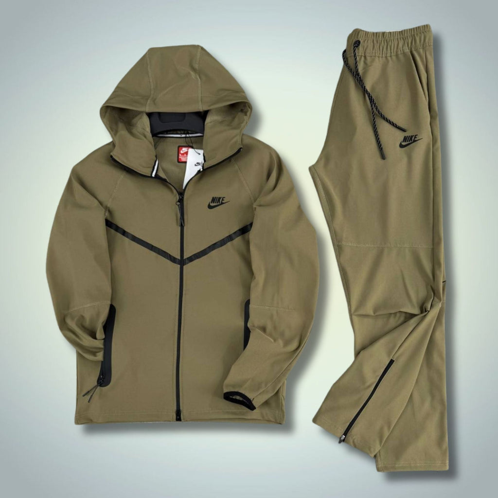 Nike Tech Fleece мъжки шушляков спортен екип, маслинено зелен. Premium качество