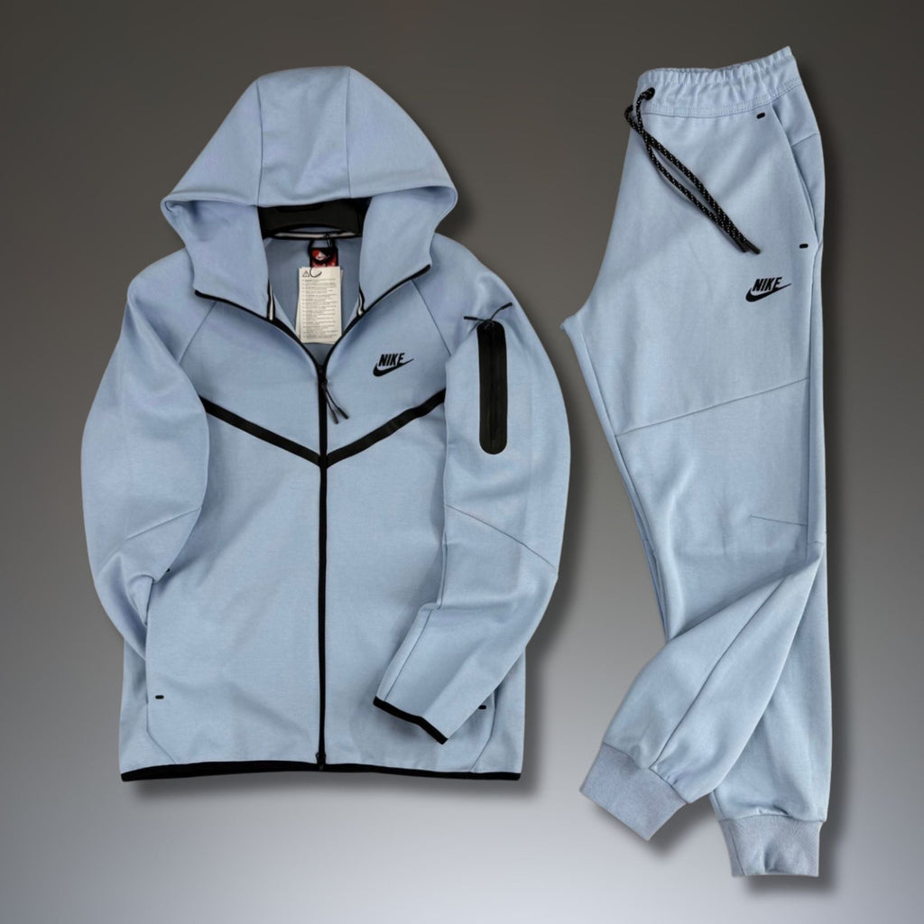 Nike Tech Fleece мъжки спортен екип, светлосин. Модел 2024. Premium качество