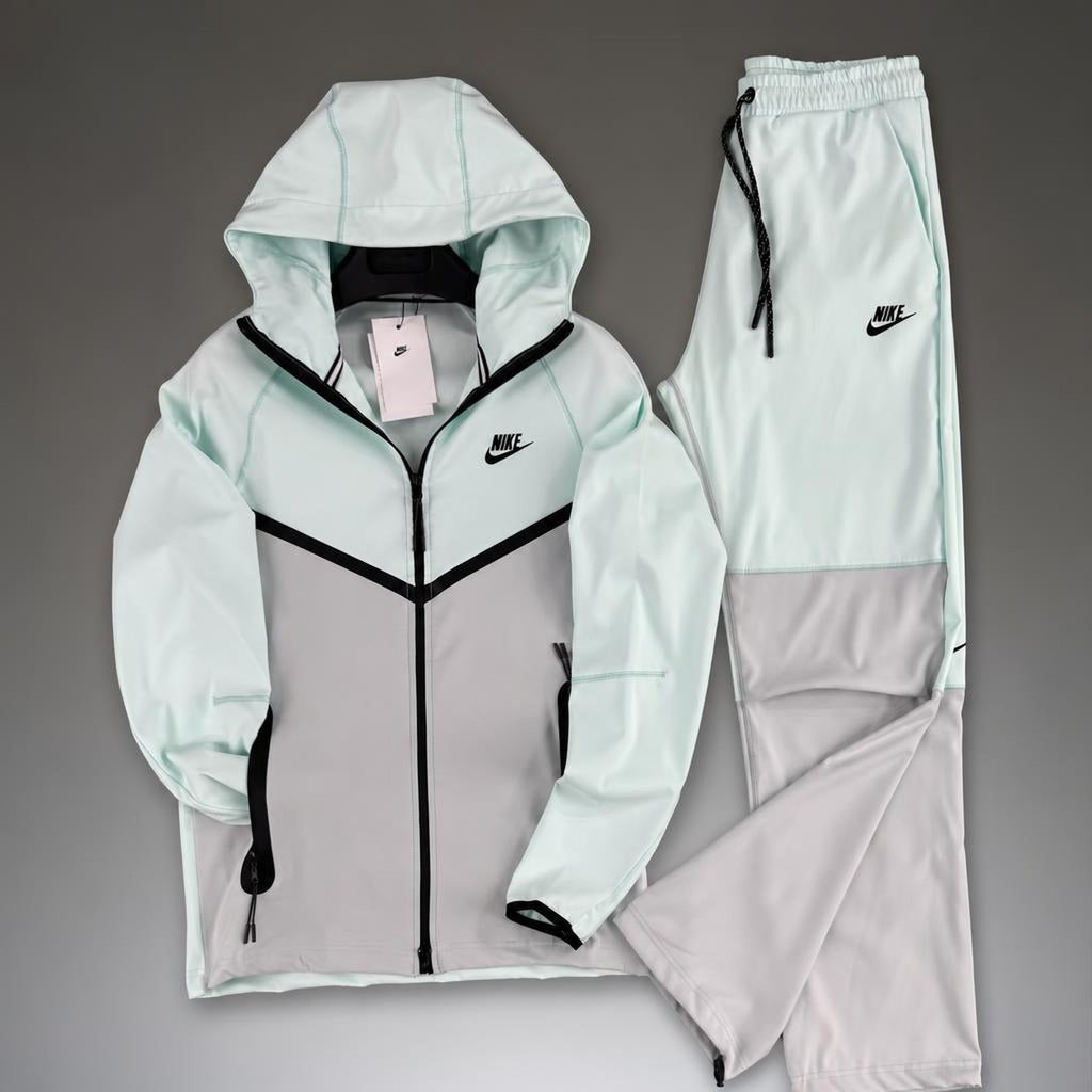 Nike Wooven Tech Fleece мъжки спортен екип, сиво-ментов. Premium качество