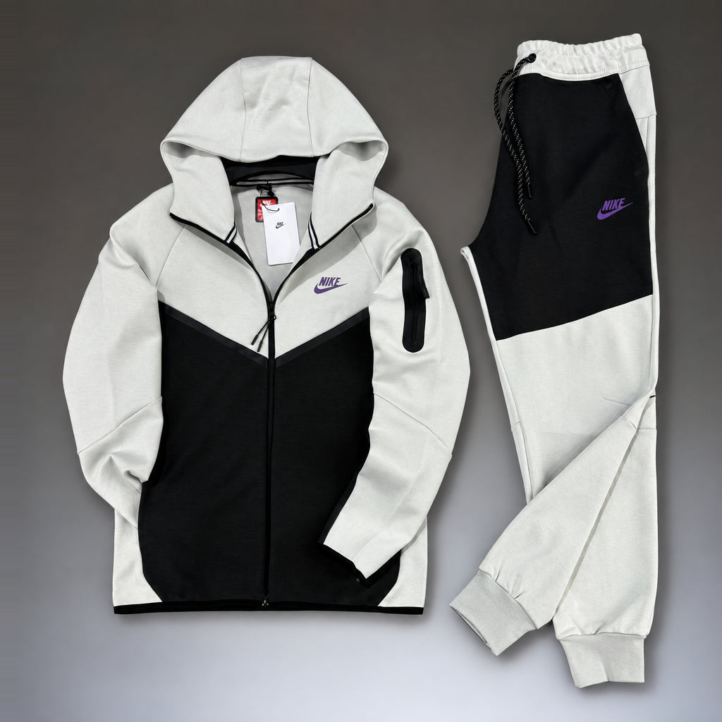 Nike Tech Fleece Мъжки Спортен екип. Черен / Светло сив
