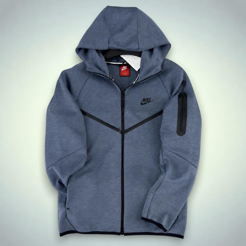 Nike Tech Fleece мъжки суичър, стоманено син. Модел 2024. Premium качество