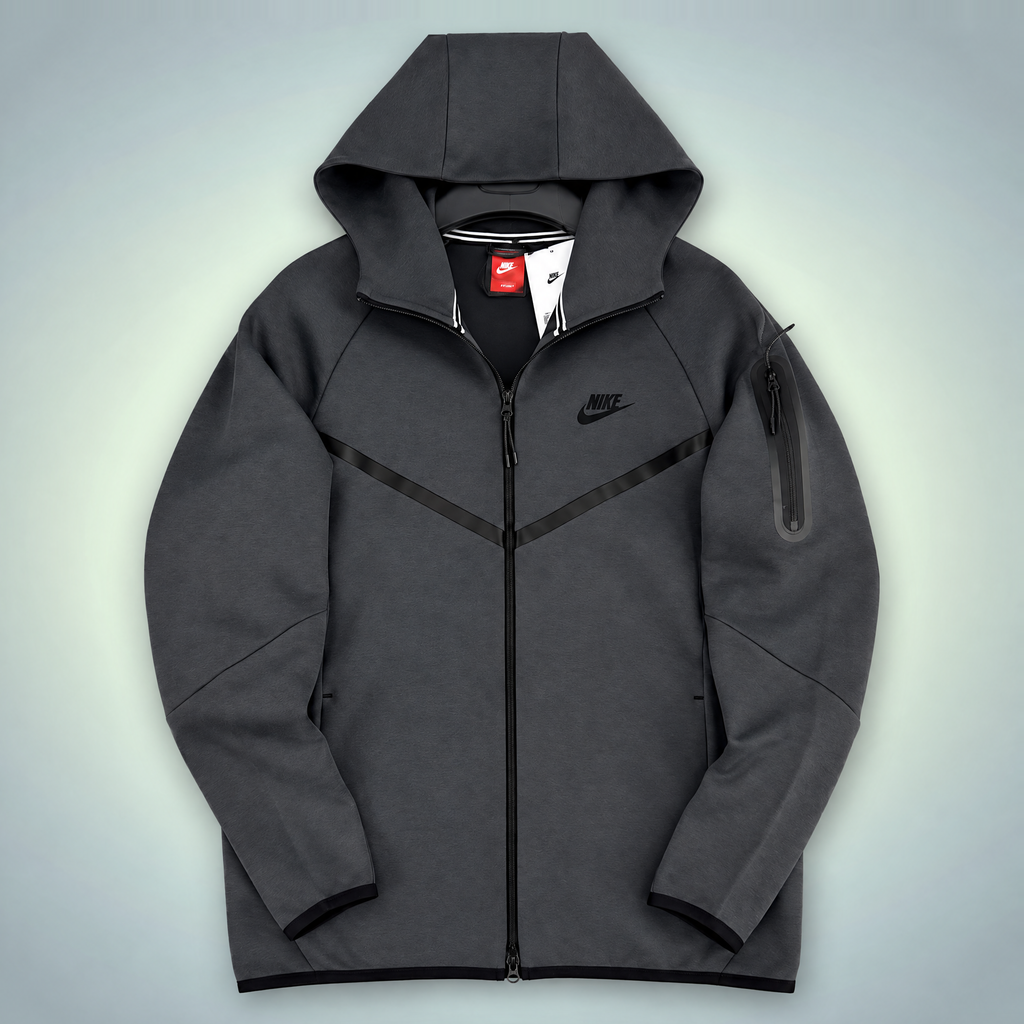 Nike Tech Fleece Мъжки Суичър с качулка. Сив