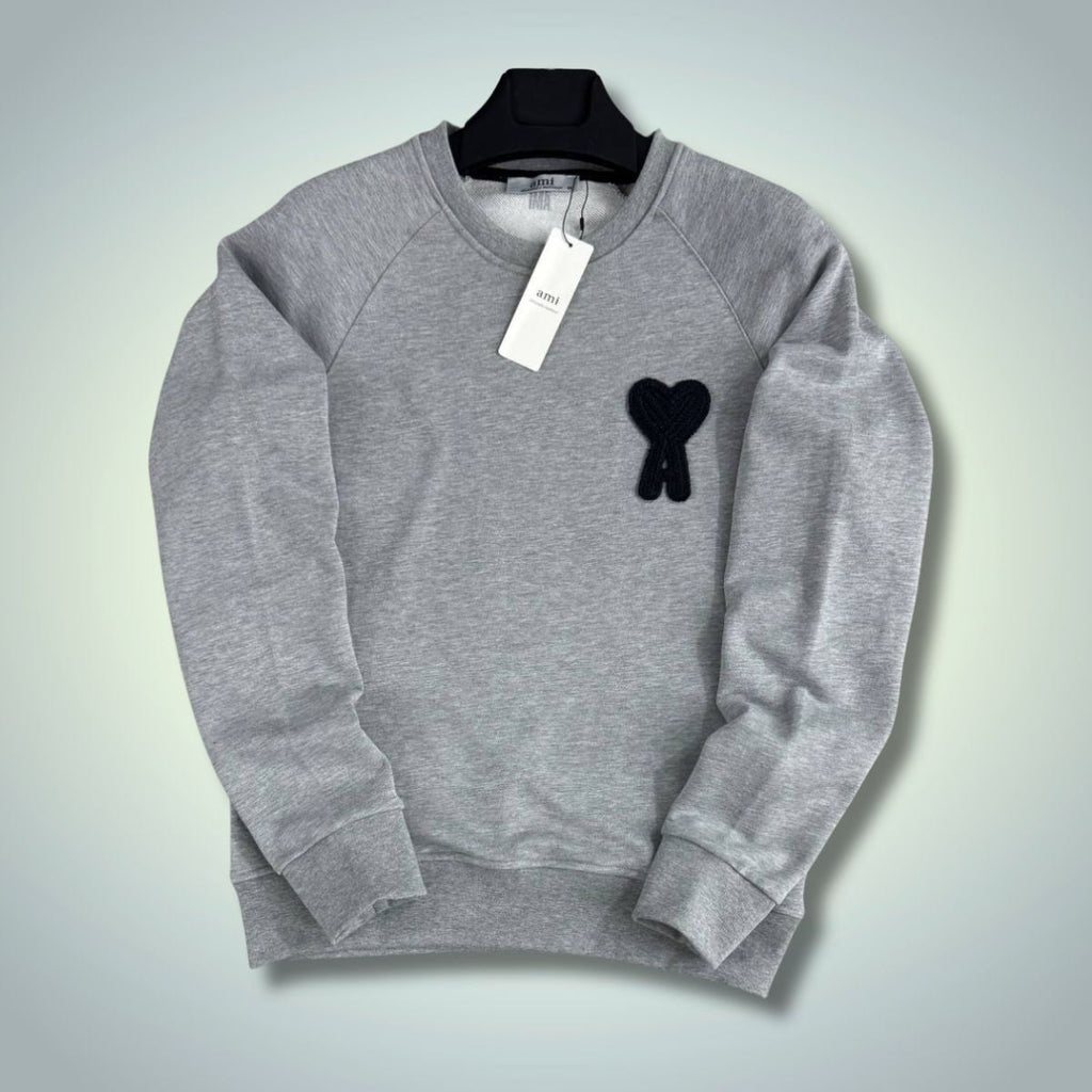 AM мъжки суичър, класическо сив. Premium качество