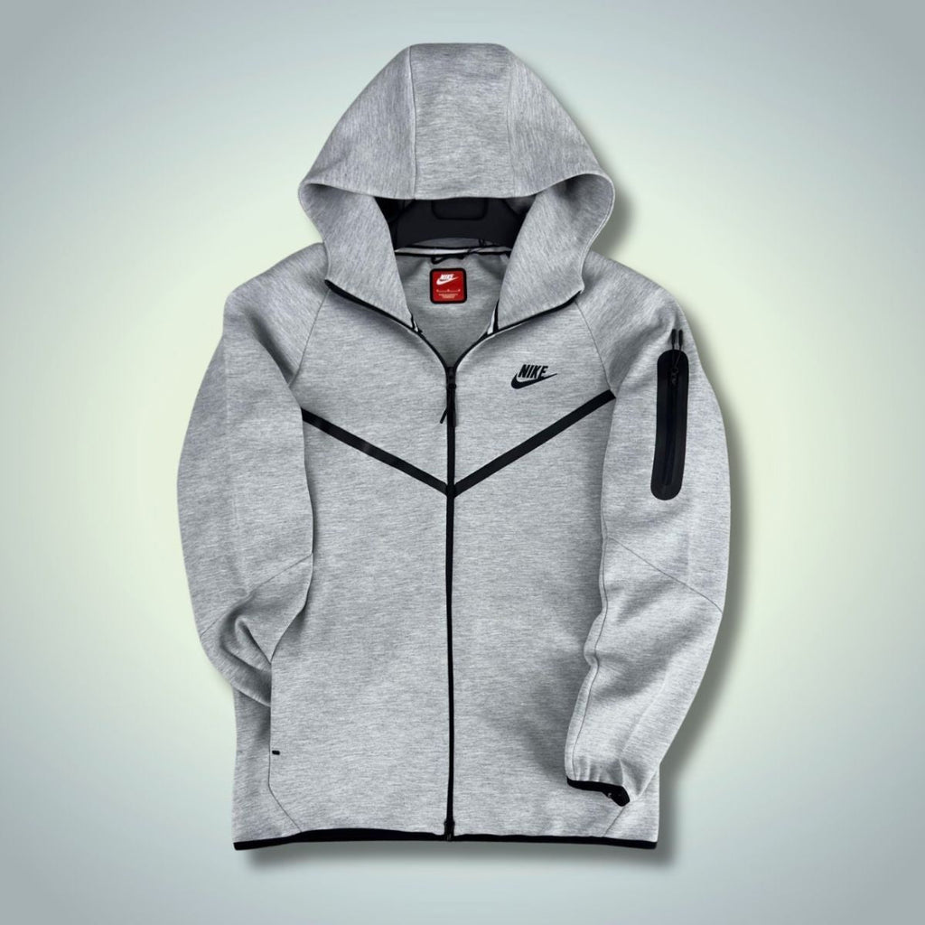 Nike Tech Fleece мъжки суичър, класическо сив. Модел 2024. Premium качество