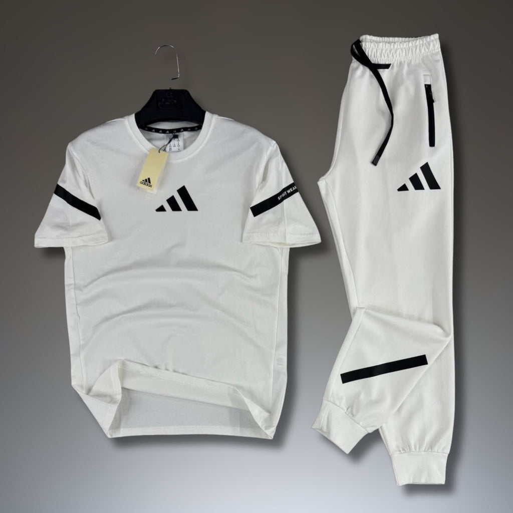 Adidas мъжки летен спортен екип, бял. 2026. Premium качество