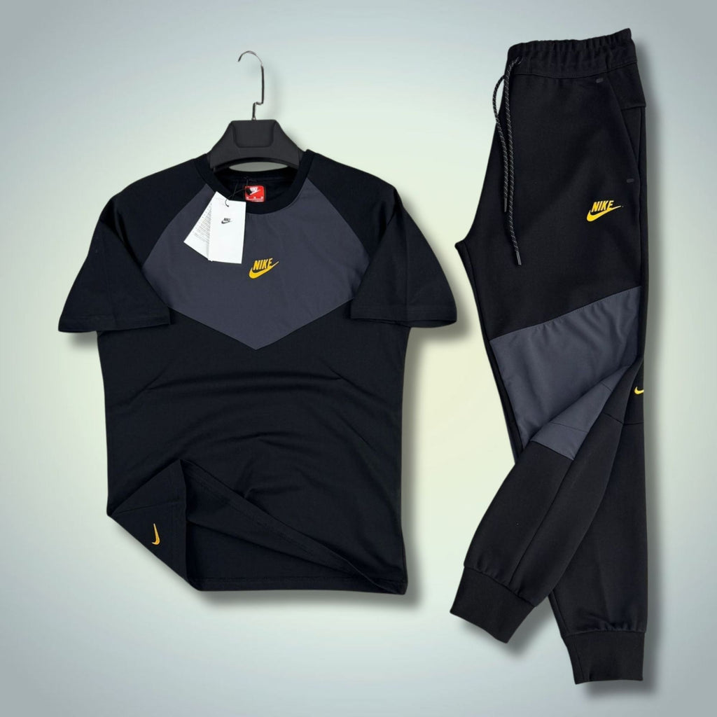 Nike Tech Fleece мъжки летен спортен екип, черно-графитен. 2026. Premium качество