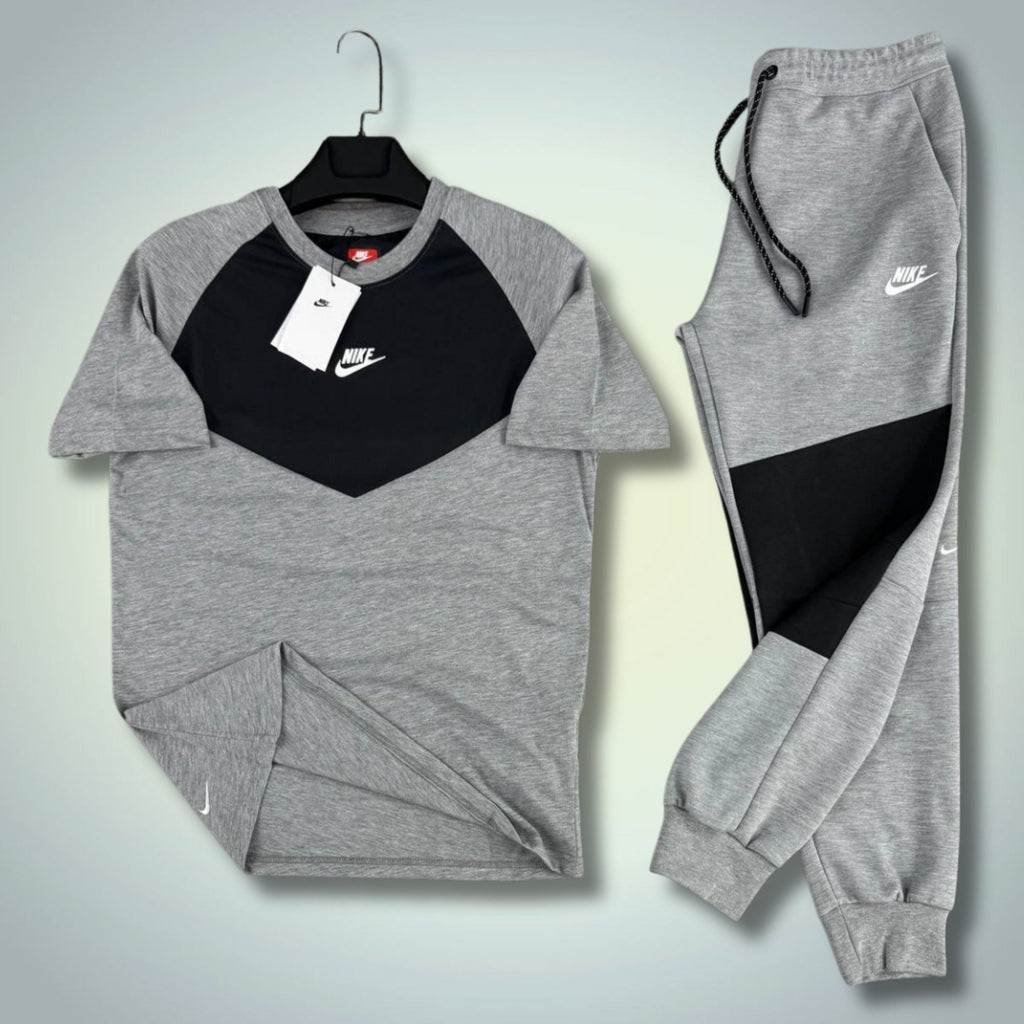 Nike Tech Fleece мъжки летен спортен екип, класическо сиво-черен. 2026. Premium качество