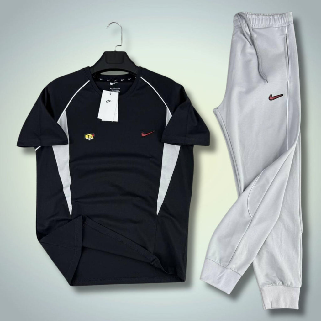 Nike TN мъжки летен спортен екип, черно-светлосив. Premium качество